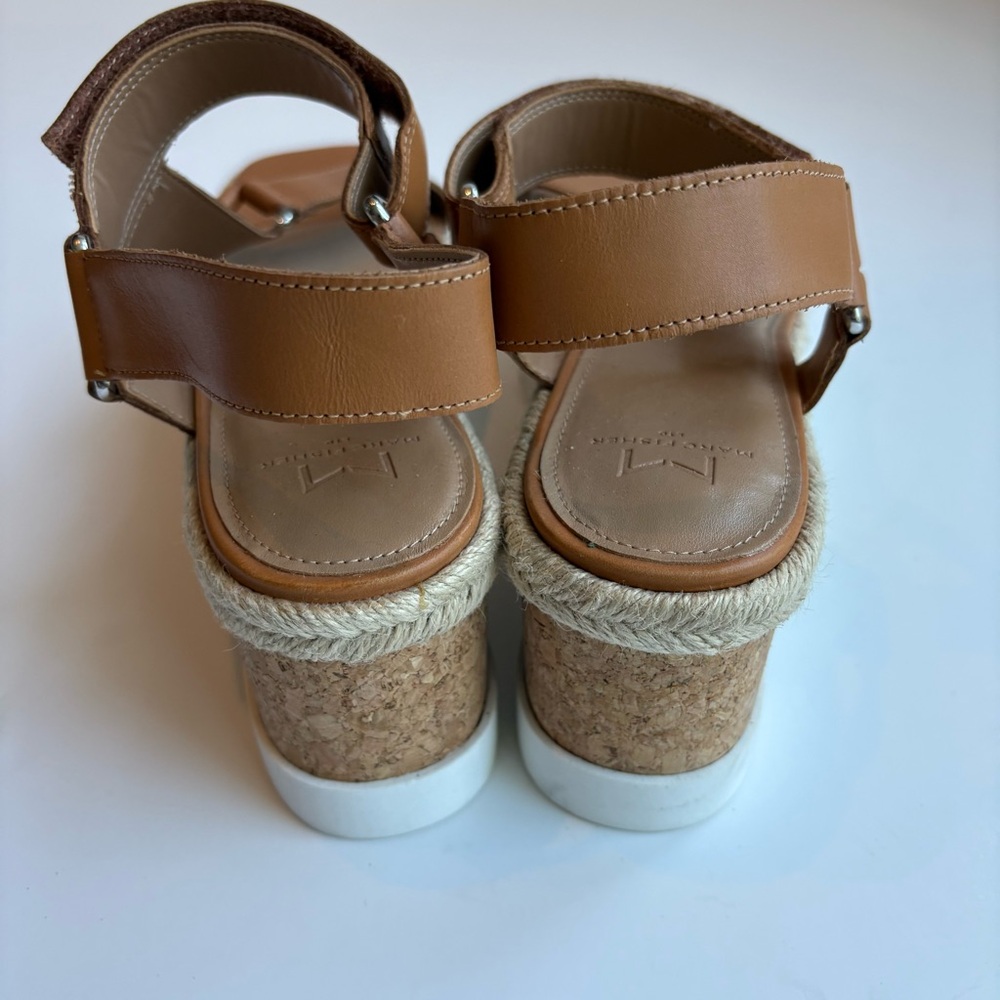 Marc Fisher Gylian Platform Leather Sandals in Tan - Picture 4 of 5